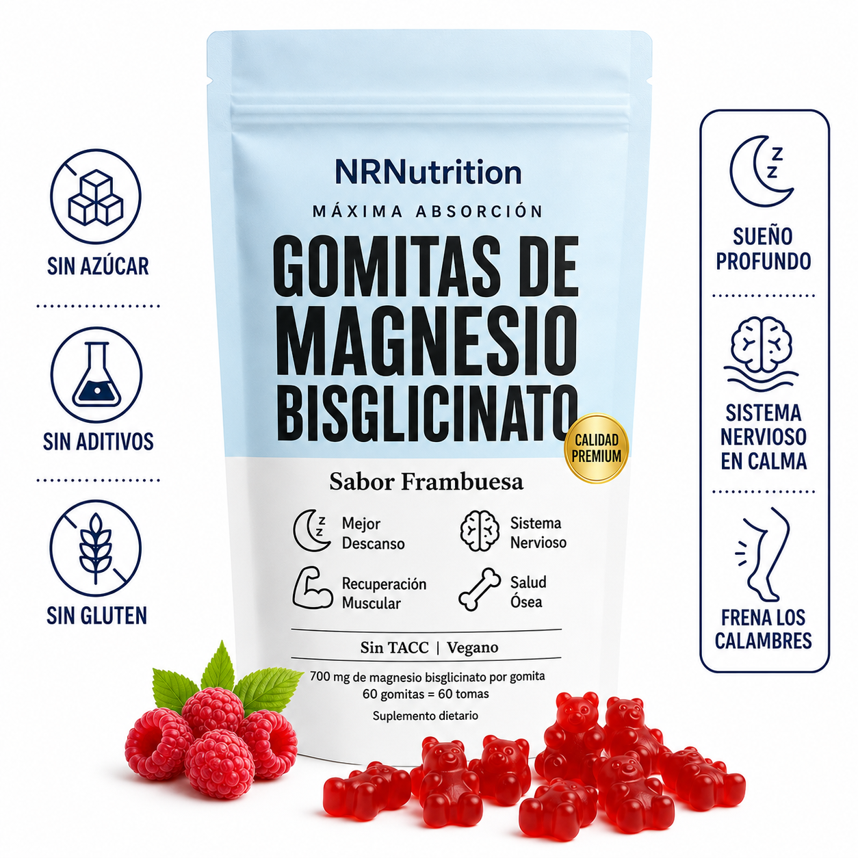 Gomitas de magnesio NRNutrition | El descanso vuelve en una gomita.